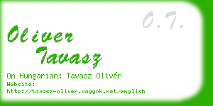 oliver tavasz business card
