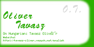 oliver tavasz business card